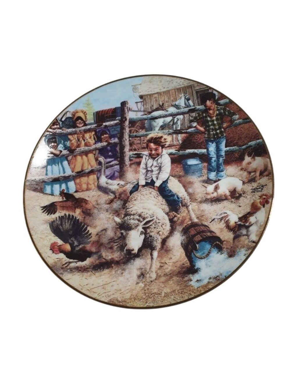 A Cowboys Downfall Don Crook Children Of American Frontier Plate Woodmere 1986